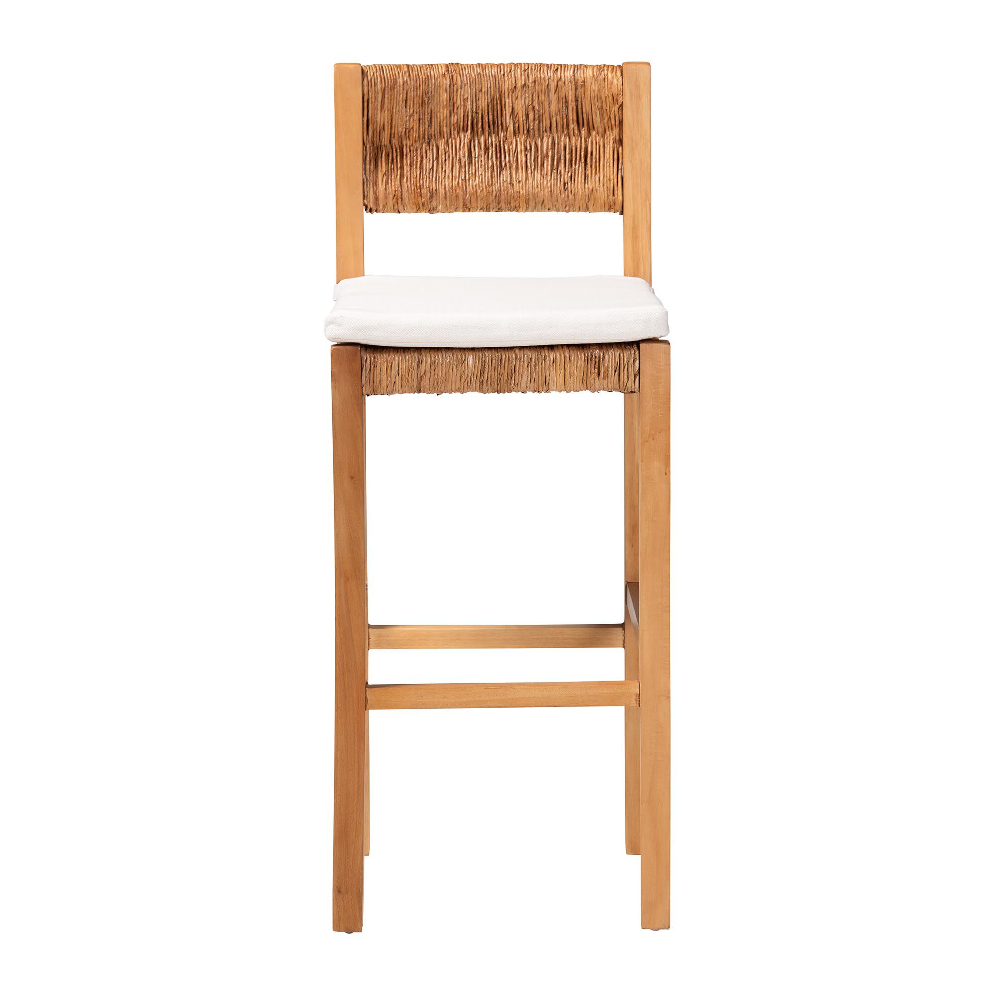 Pava Woven Seagrass Bar Stool, HONEY, alternate image number 2