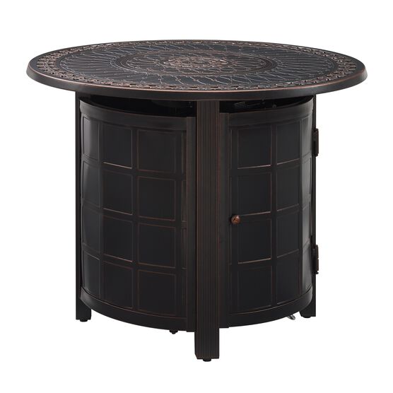 Columbia 34" Aluminum Round LPG Fire Pit, BRONZE, hi-res image number null
