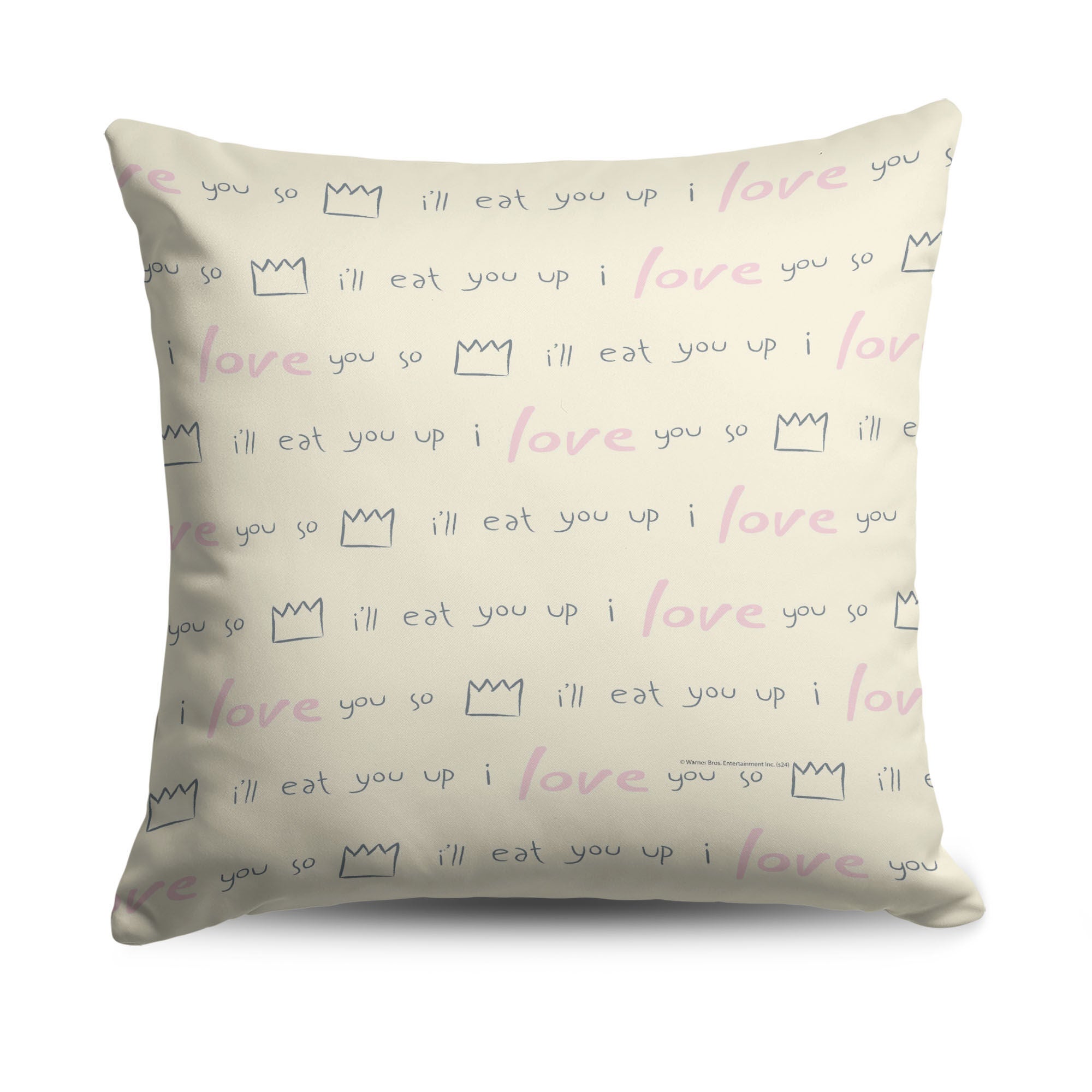 Warner Bros. Where the Wild Things Are We'll Eat You Up Throw Pillow 18X18 Inches, TAN, hi-res image number 0