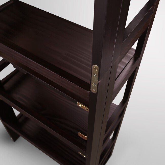 3-Shelf Folding Student Bookcase 20.75 inches Wide-Espresso, , alternate image number null
