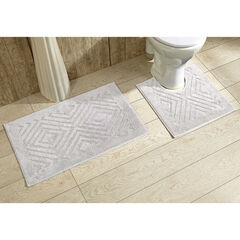 Trier Collection 25% Cotton & 75% Polyester 2 Piece (20" X 20" | 20" X 30") Bath Rug Set