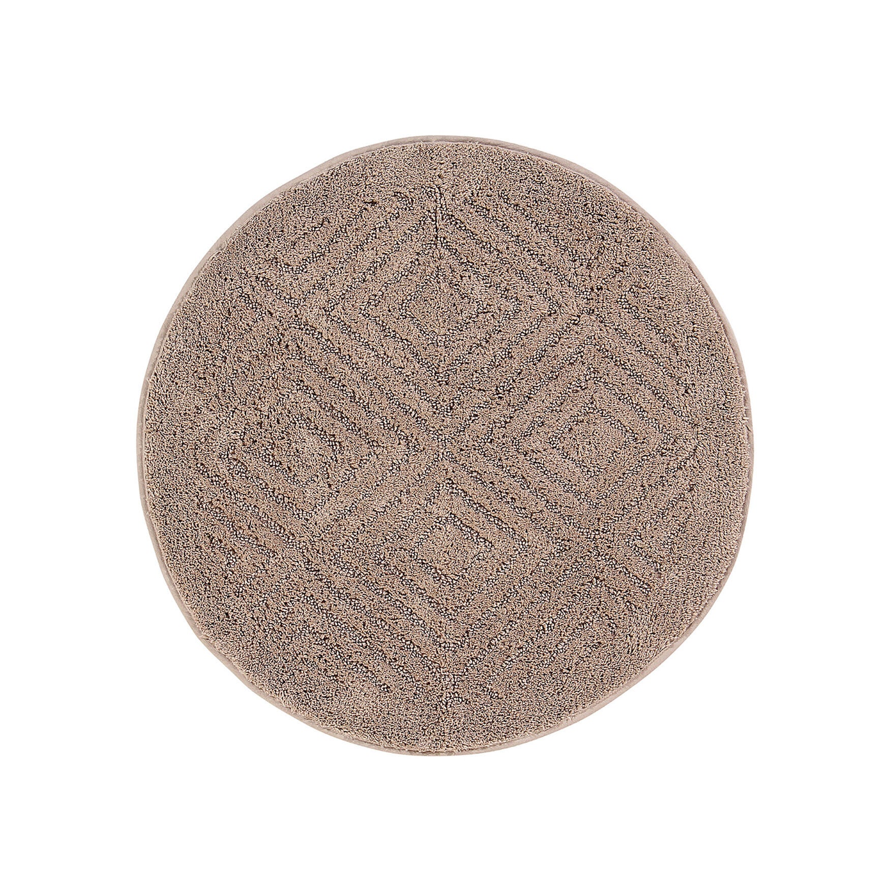 Trier Collection 25% Cotton & 75% Polyester 30 inches Round Bath Rug, , on-hover image number 1