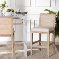 Ashford Whitewash Rattan Counter Stool