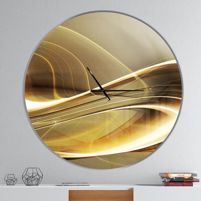 Elegant Modern Sofa Modern Wall Clock, GOLD, hi-res image number null