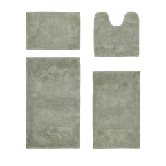 Granada Collection 100% Cotton 4 Piece (17" X 24" | 20" X 20" | 21" X 34" | 24" X 40") Bath Rug Set