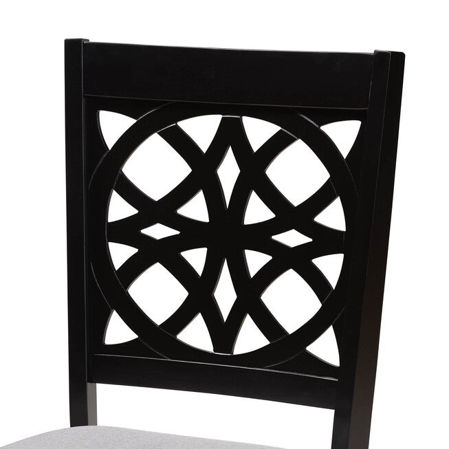 Abigail Modern Grey Fabric and Walnut Brown Finished Wood 2-Piece Dining Chair Set, , alternate image number 16