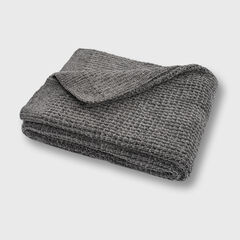 Shiny Waffle Chenille Knit Throw
