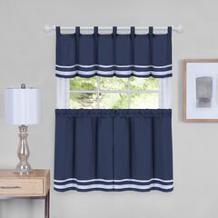 Dakota Window Curtain Tier Pair and Valance Set
