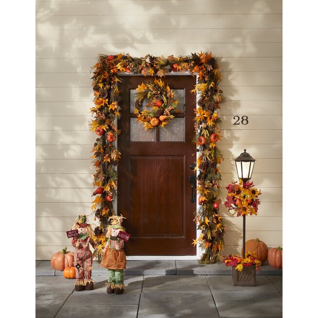 9' Harvest Wheat Garland, , on-hover image number 1