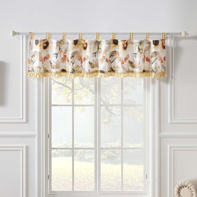 Somerset Ruffled Gingham Window Valance, , alternate image number null