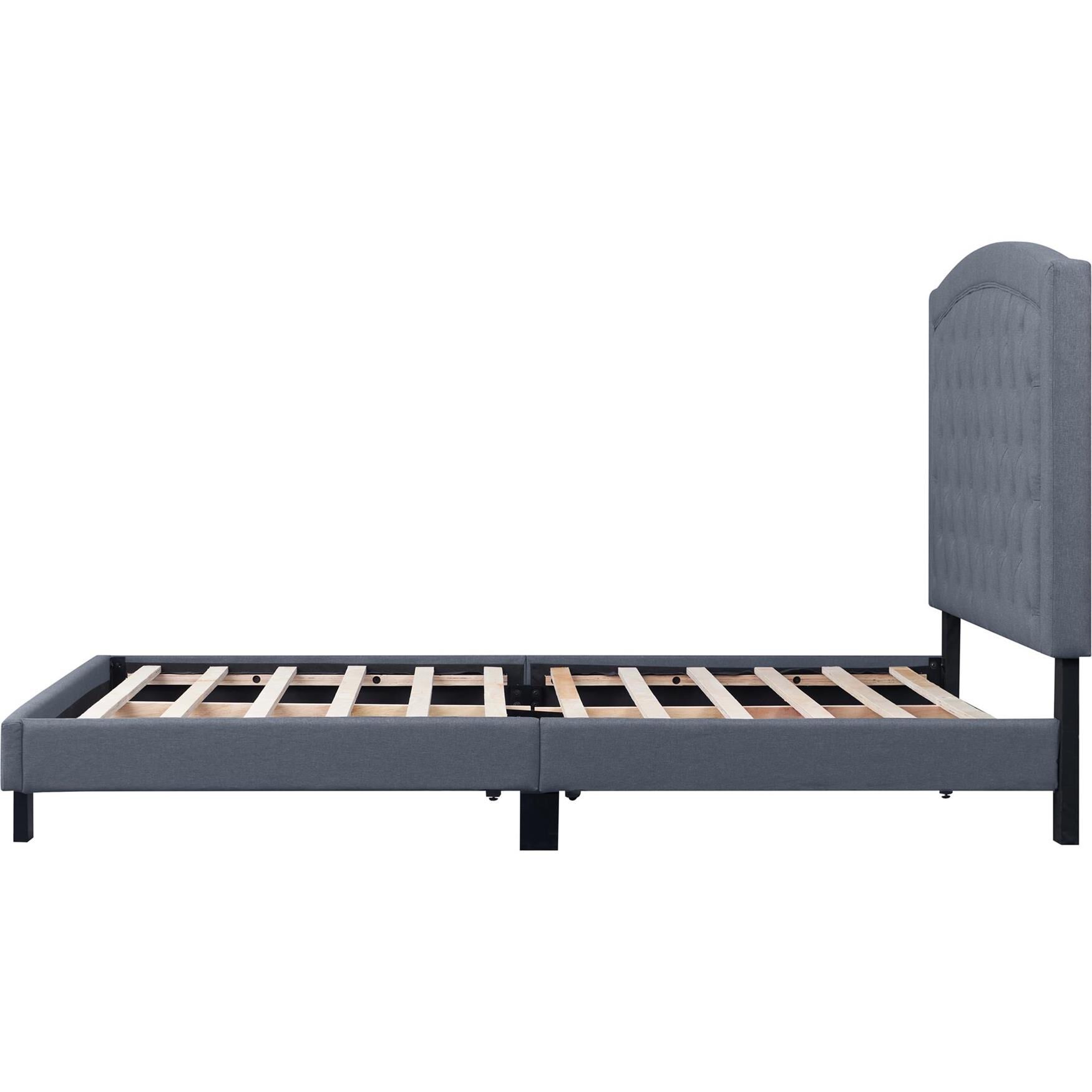 Carlisle Platform Bed, Gray, Queen, , alternate image number 10