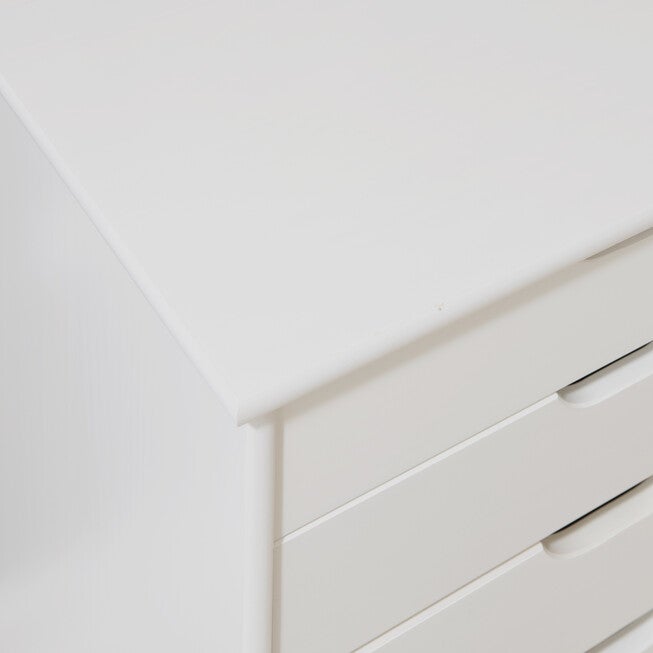 Cary Six Drawer Wide Roll Cart White Wash, , alternate image number 9