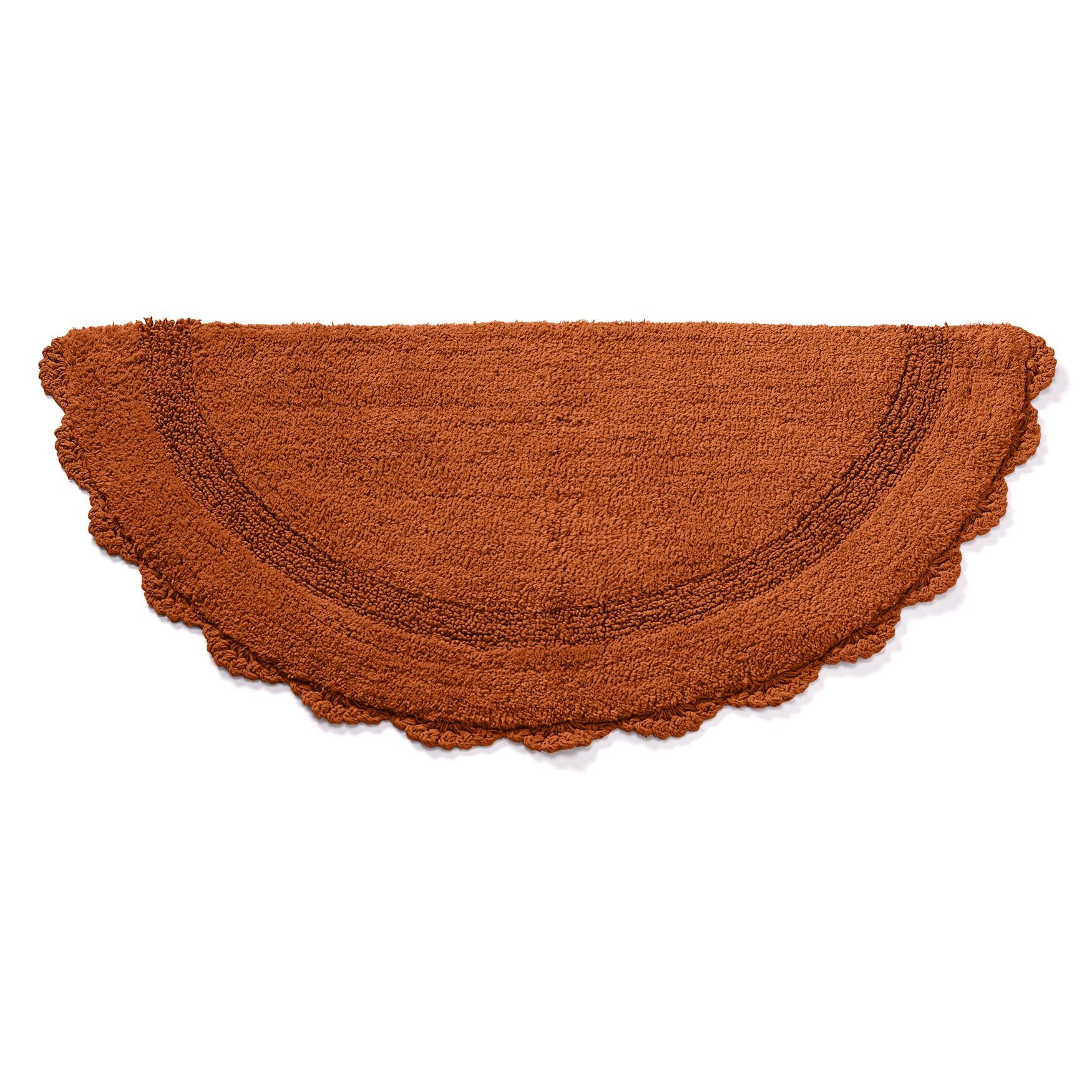 Half Round Crochet Bath Mat , SPICE, hi-res image number 0