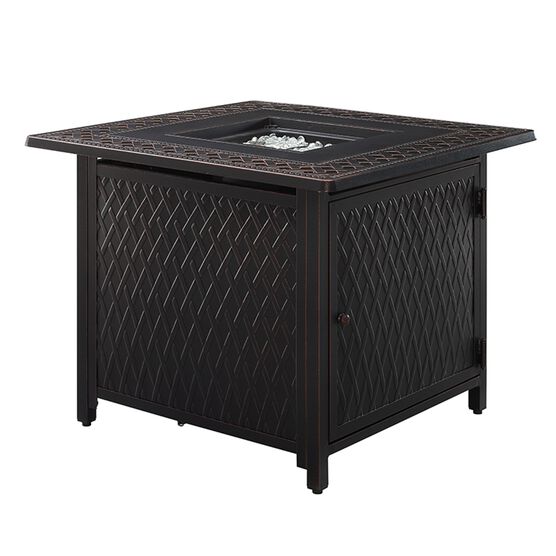 Downey 32" Square Aluminum LPG/NG Fire Pit, , alternate image number null
