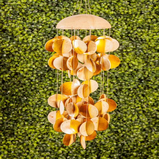 Gold Coconut Shells Coastal Windchime, , alternate image number 6