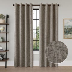 Linen Texture 100% Blackout Grommet Pair
