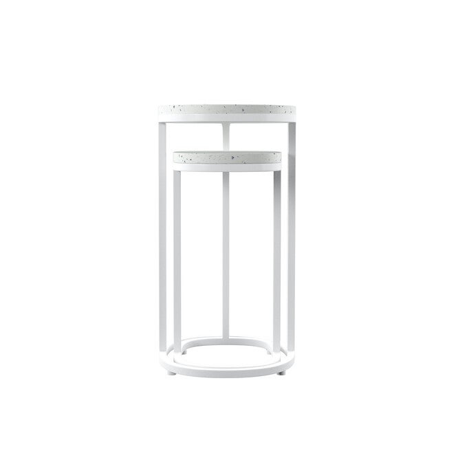 Vicanno Terrazzo Outdoor Nesting Tables 2Pc Set, , on-hover image number 1