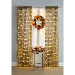 Pre-Lit Rod-Pocket Curtain Panel