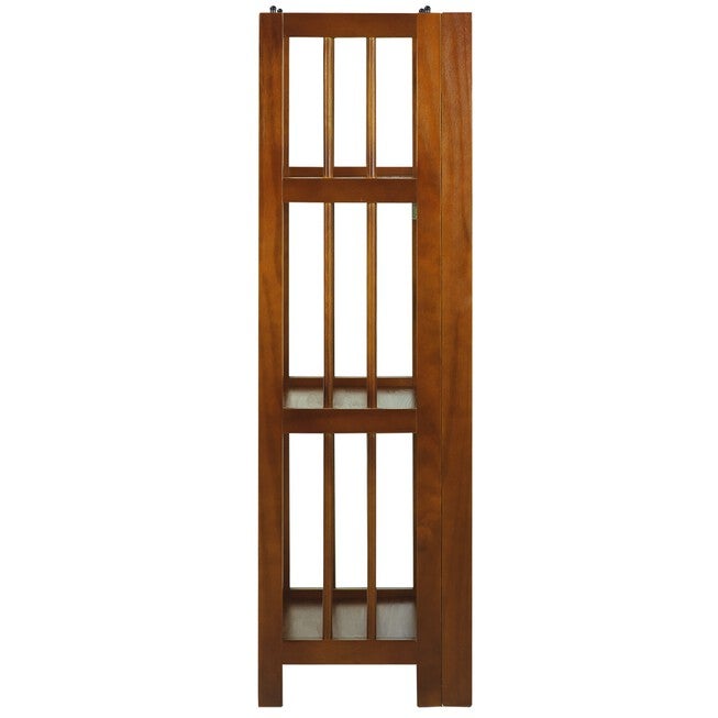 3-Shelf Folding Bookcase 14 inches Wide-Honey Oak, , on-hover image number null