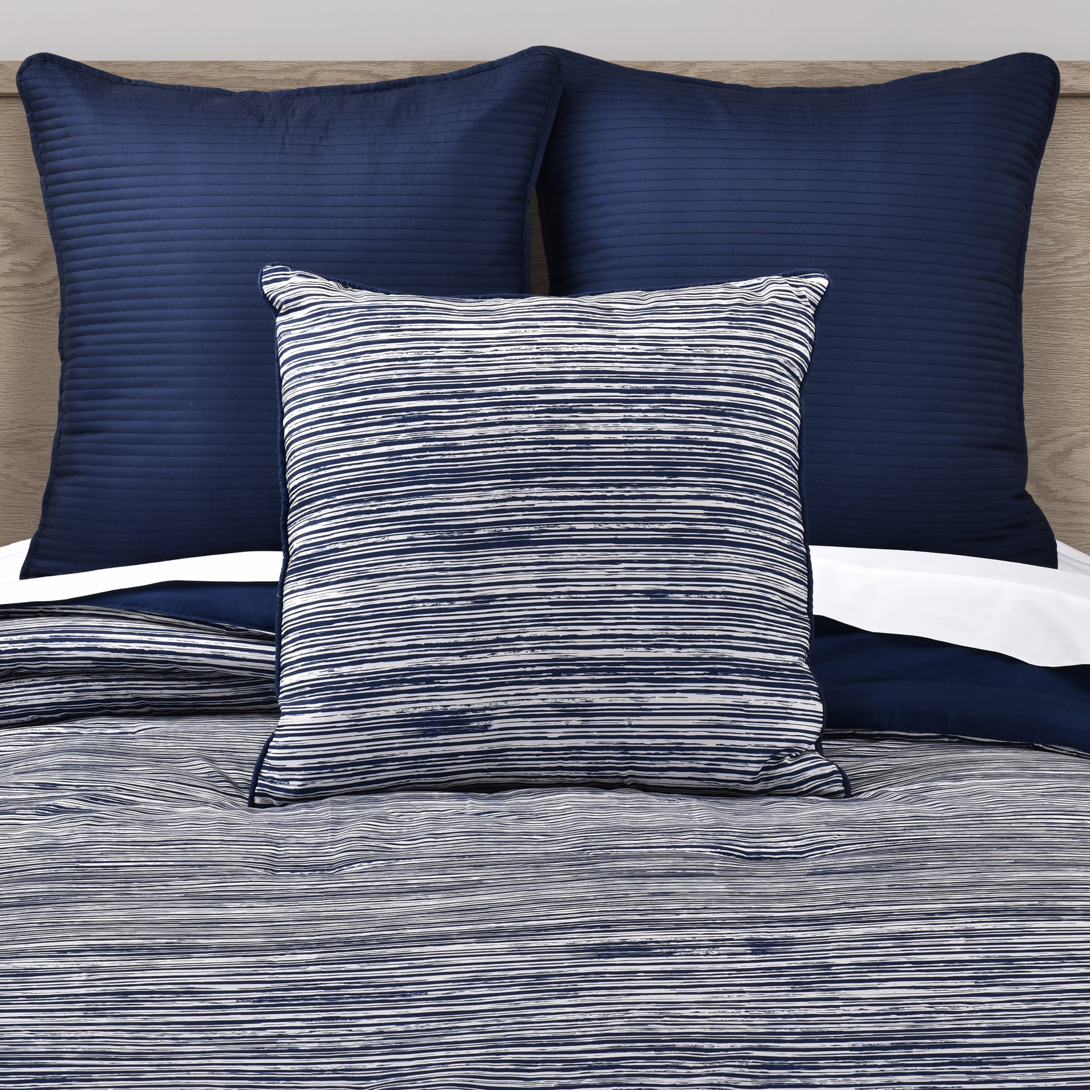 Dalton 20 Inch Square Decorative Throw Pillow, NAVY, alternate image number 1