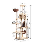 Real Wood 78" Cat Climber Play House Ffurniture With Playhouse, Lounge Basket, , alternate image number null