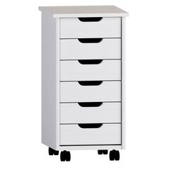 Croghan Six Drawer Rolling Storage Cart
