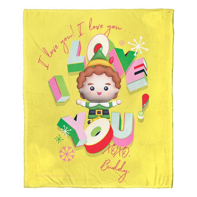Wb Elf I Love You Silk Touch Throw Blanket, , on-hover image number null