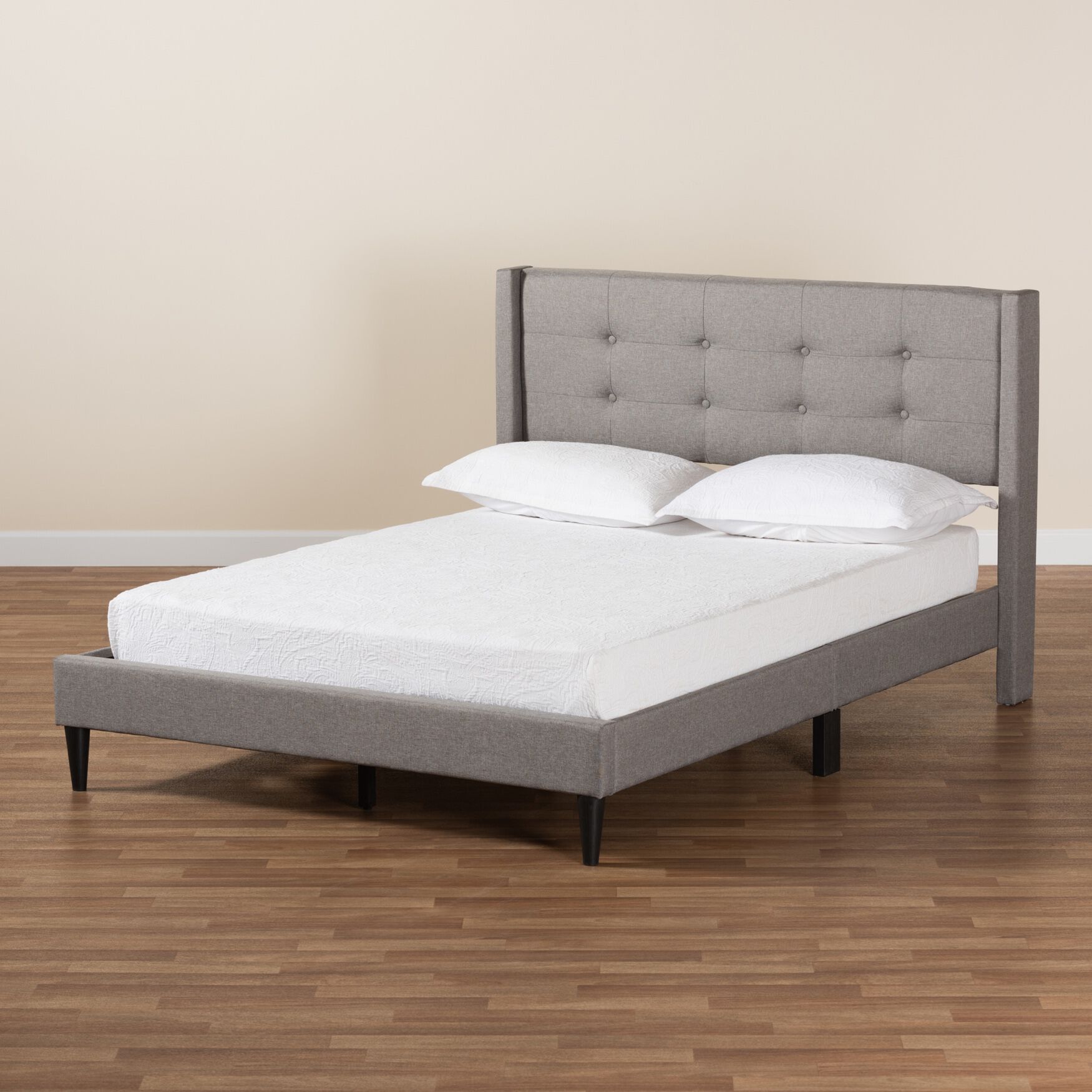 Casol Mid-Century Modern Transitional Upholstered Platform Bed, , alternate image number 13