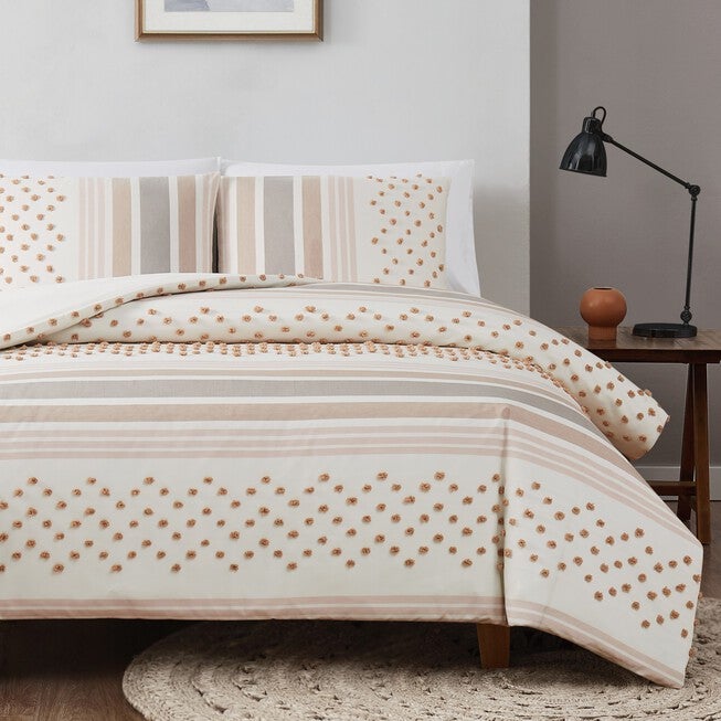 Mia Tufted Texture 3-Pc. Duvet Cover Set, , on-hover image number null