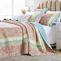 Palisades Pastel Cotton Quilted Bedspread Set