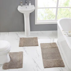 Granada Collection 100% Cotton 3 Piece (17" X 24" | 20" X 20" | 21" X 34") Bath Rug Set