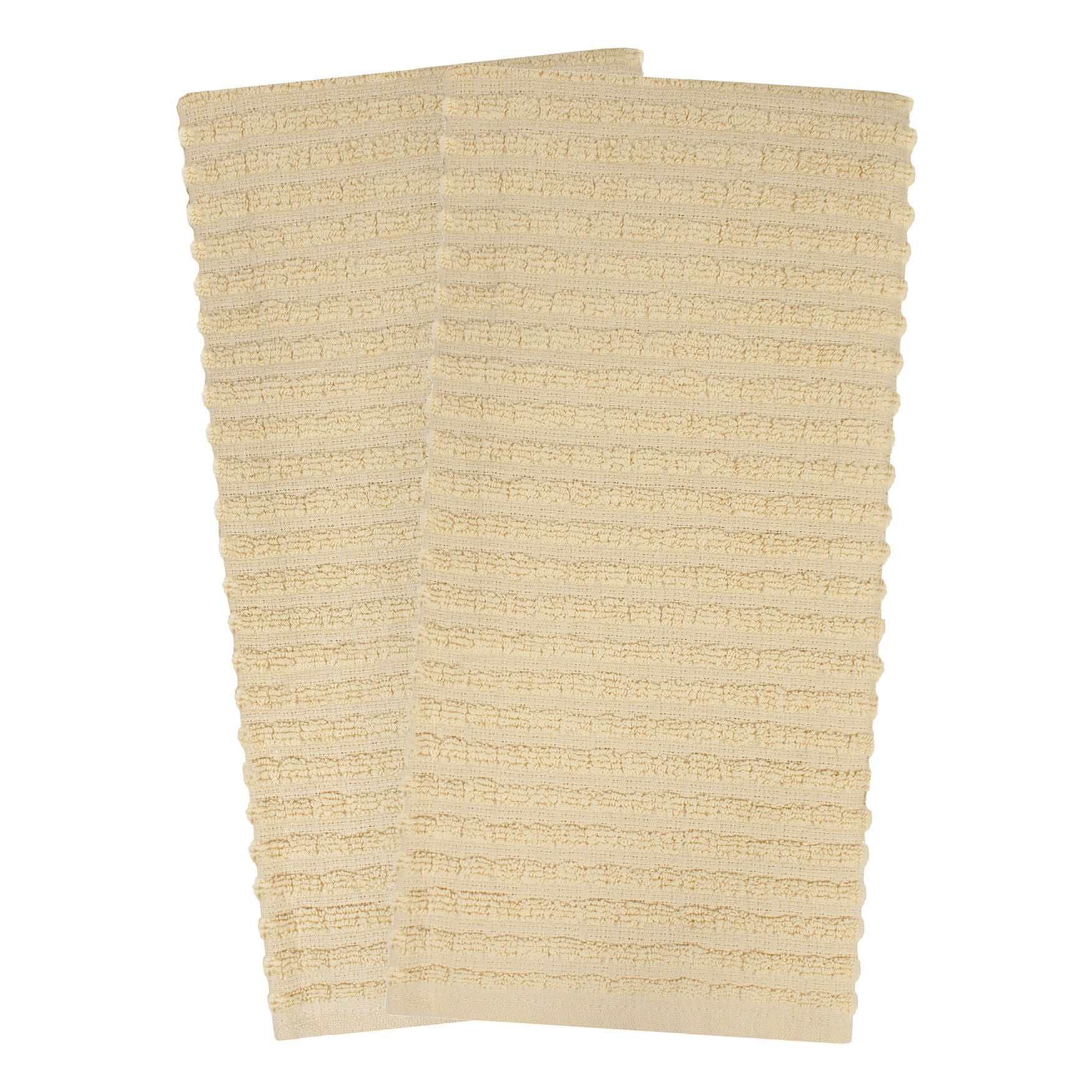 Royale 2Pk Solid Kitchen Towel, LATTE, hi-res image number 0