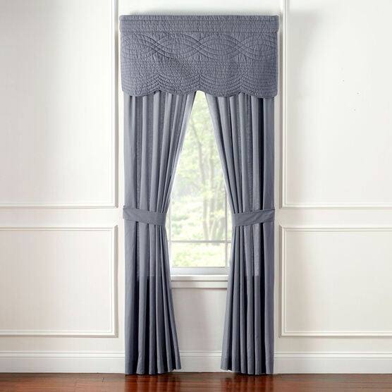 Florence Panel Set with Tiebacks 42"W x 84"L, GRAY, hi-res image number null