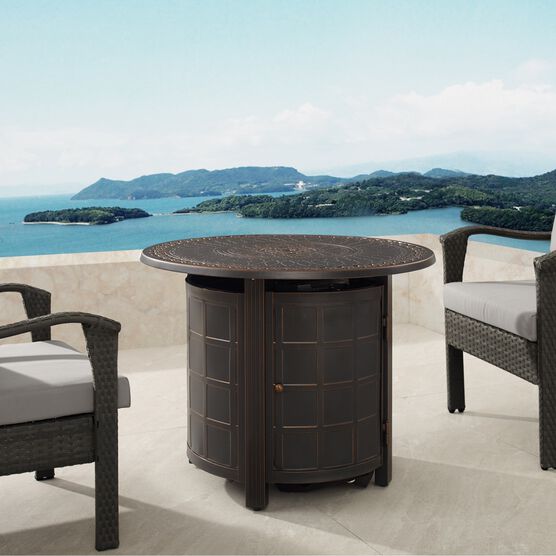 Columbia 34" Aluminum Round LPG Fire Pit, , alternate image number null