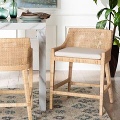 Beata Natural Rattan Counter Stool