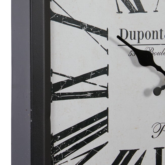 Black Industrial Metal Wall Clock, , alternate image number null