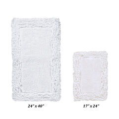 Shaggy Border Bath Rug Mat, 2-Pc. Set