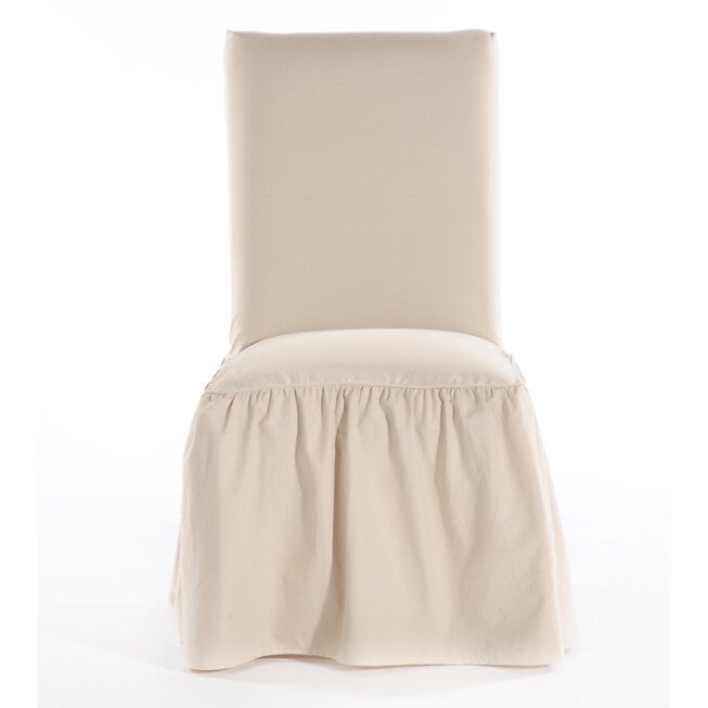 Ruffled Dining Chair Slipcover, KHAKI, hi-res image number 0
