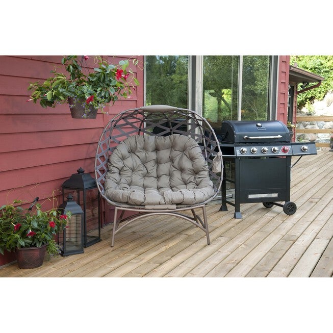 Cozy Pumpkin Chair in Crossweave Sand, , on-hover image number null