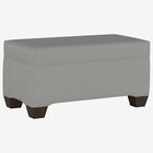 Upholstered Storage Bench in Linen, GREY LINEN, hi-res image number 0