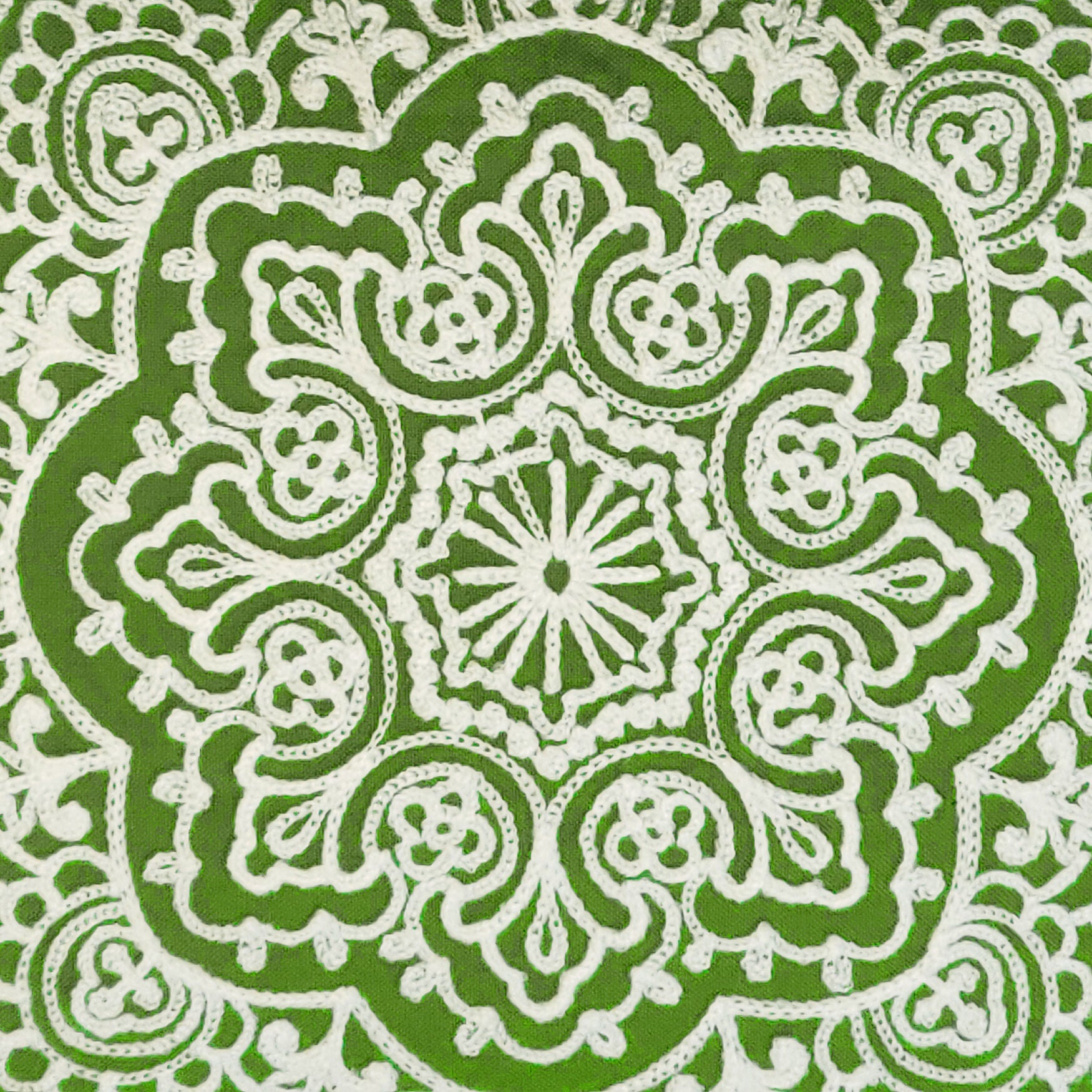Indoor/Outdoor Arabasque Embroidered Decorative Throw Pillow 12X18, Black, , alternate image number 4