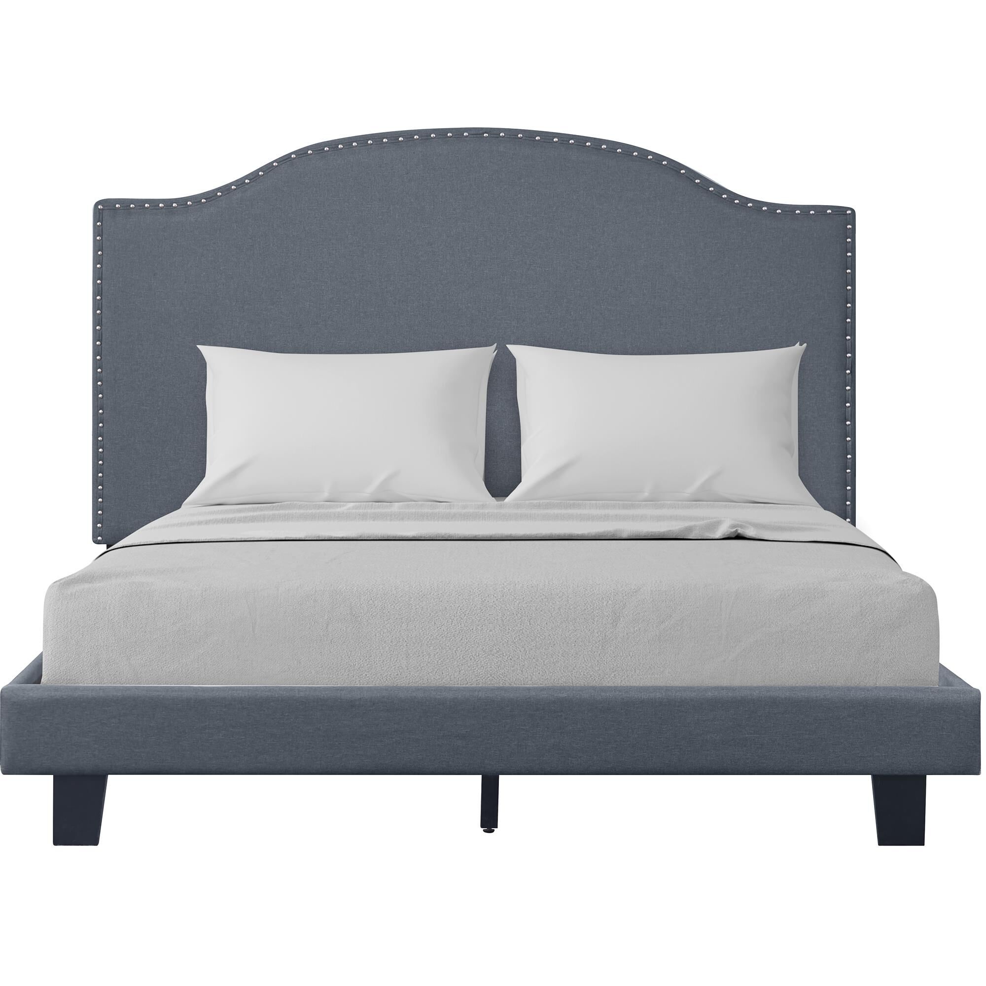 Madison Platform Bed, Gray, Queen, GRAY, hi-res image number 0