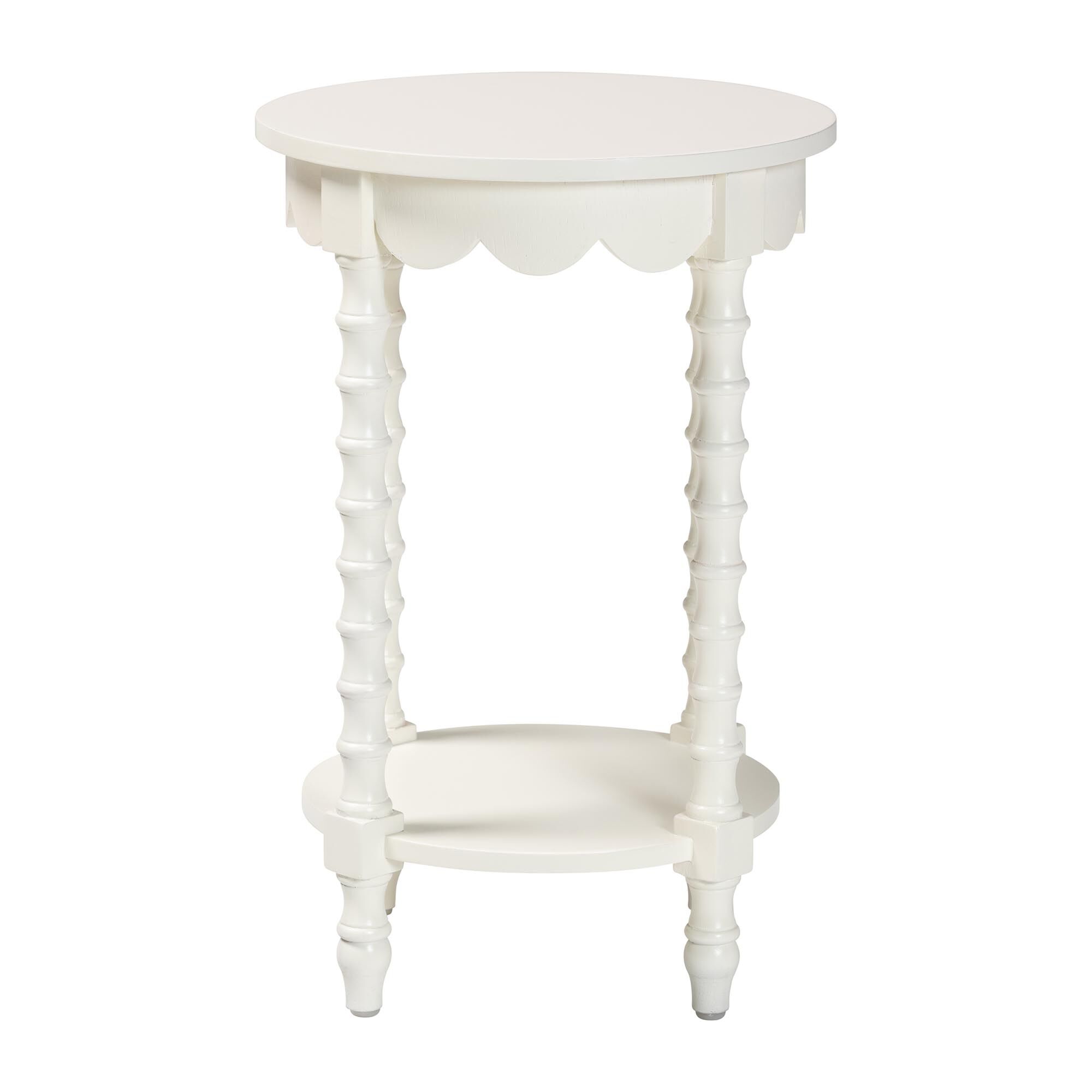 Sally Round Nightstand, WHITE, alternate image number 2