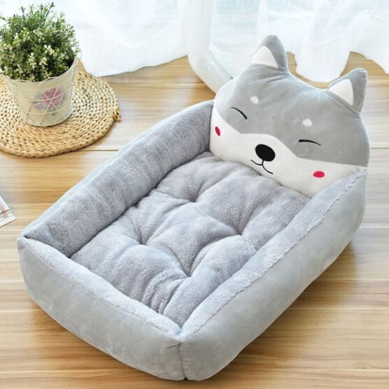 Cute Cartoon Character Pet Bed (Gray), GRAY, hi-res image number null