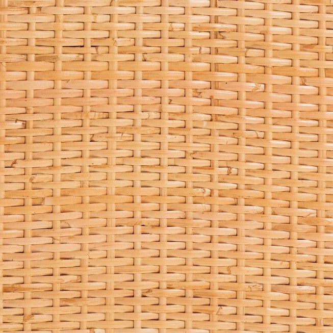 Vaere Modern Bohemian Natural Brown Rattan And Mahogany Wood Storage Cabinet, , alternate image number 5