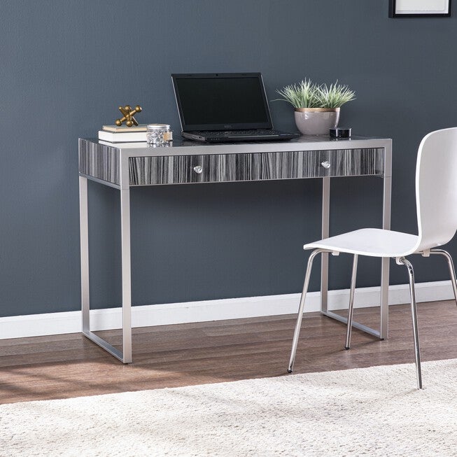 Harpsden Modern Writing Desk, SILVER, hi-res image number null