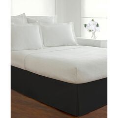 Luxury Hotel Classic Tailored 14" Drop Black Bed Skirt