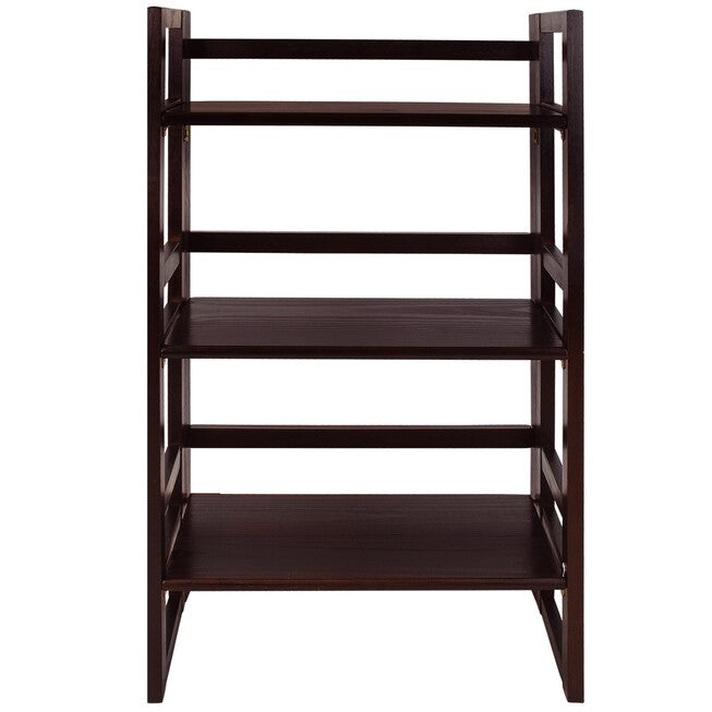 3-Shelf Folding Student Bookcase 20.75 inches Wide-Espresso, ESPRESSO, hi-res image number null