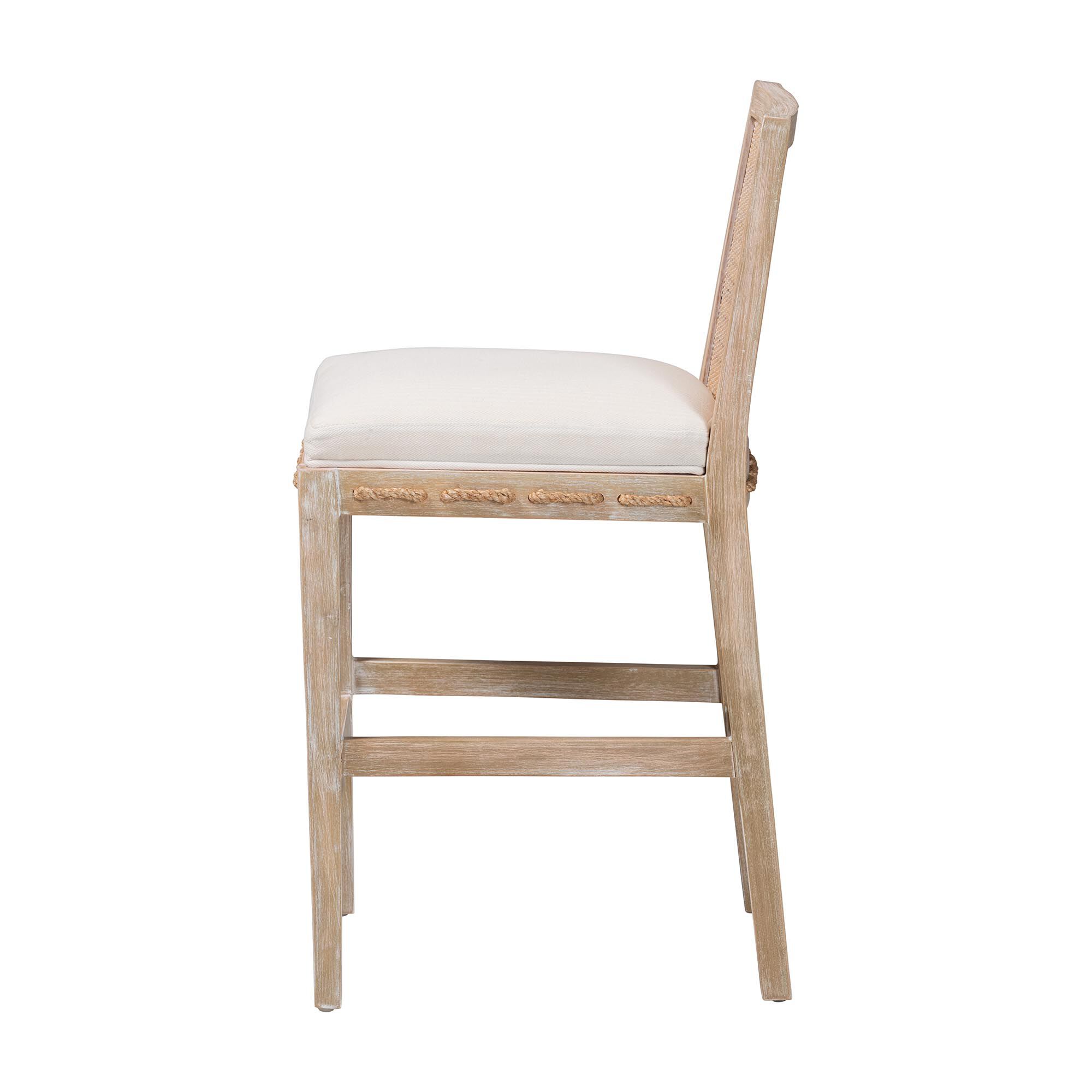 Ashford Whitewash Rattan Counter Stool, BEIGE, alternate image number 3