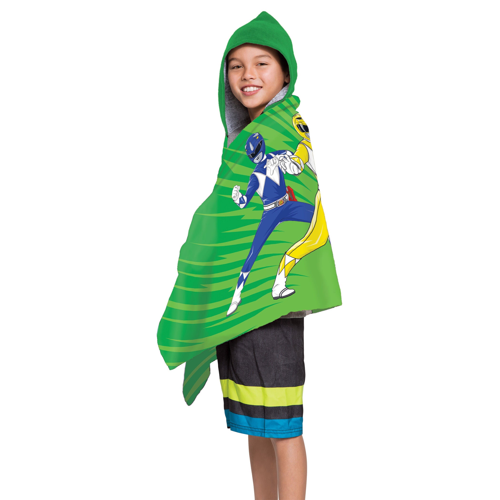 Furby Retro Rainbow Youth Hooded Towel 22x51 inches, POWER RANGER, alternate image number 1